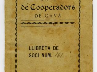 Llibreta de soci de la Unió de Cooperadors. Anys 30. Cessió: Jordi Soler. AMG.