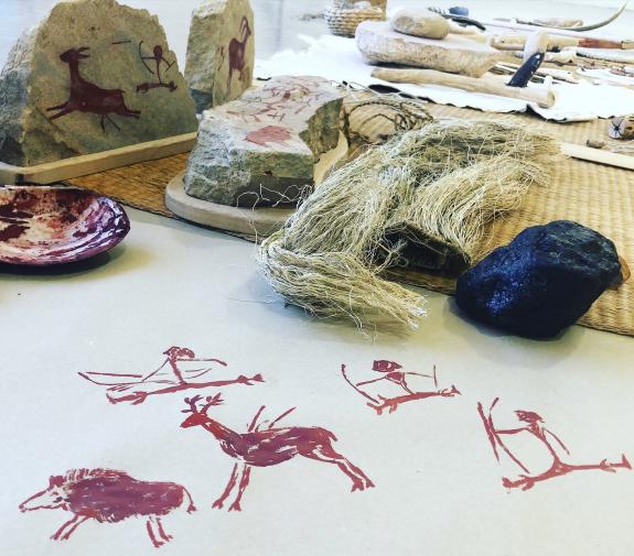 Detall de mateirals i pigments del taller experimental